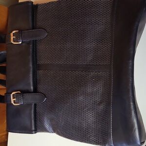 Black Faux leather backpack